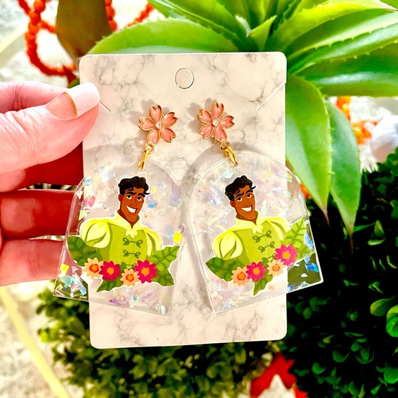 Prince Naveen Acrylic Dangle Earrings - Picture 2 of 4